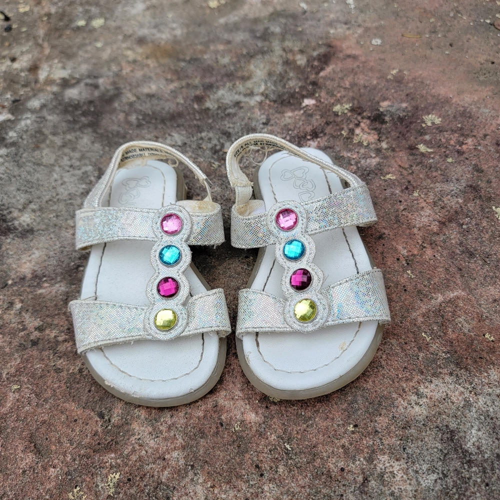 The Children's Place Sparkly Gemstone Sandals, Size 6 Baby